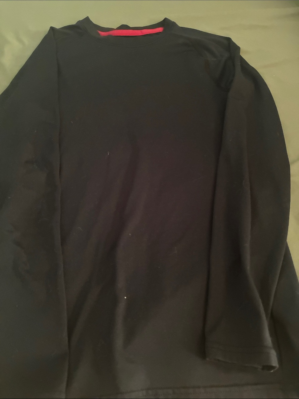 Reebok Black Lightweight Crew Neck Jacket with Red Trim